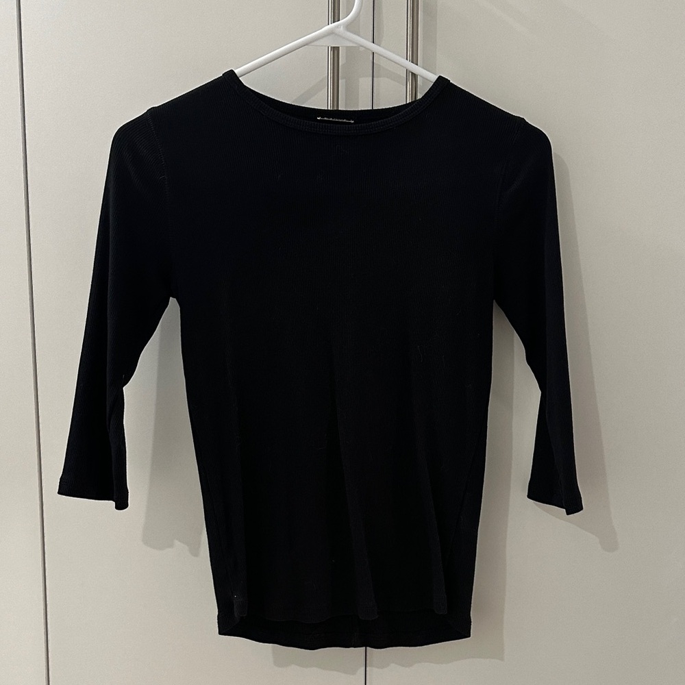 Elie Tahari Black 3/4 Sleeve Blouse